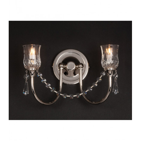 Applique murale Tulip Nickel 2 ampoules 24cm|Appliques murales|Luminaire Center