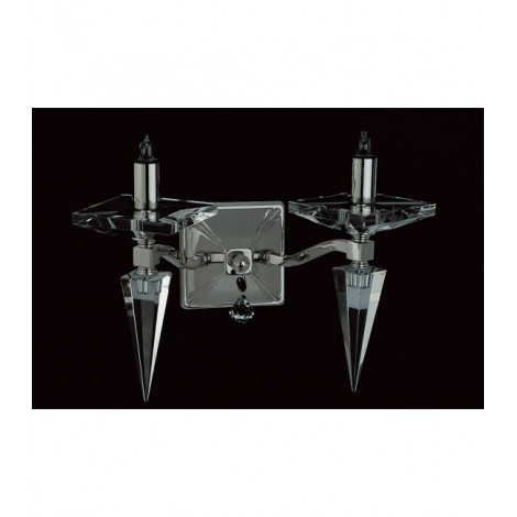 Applique murale Monza Nickel 2 ampoules 23cm|Appliques murales|Luminaire Center