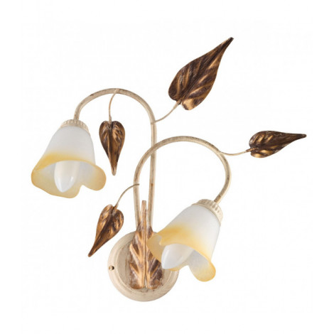 Applique murale VANDA 2 Light Verre,Métal Ivoire|Appliques murales|Luminaire Center