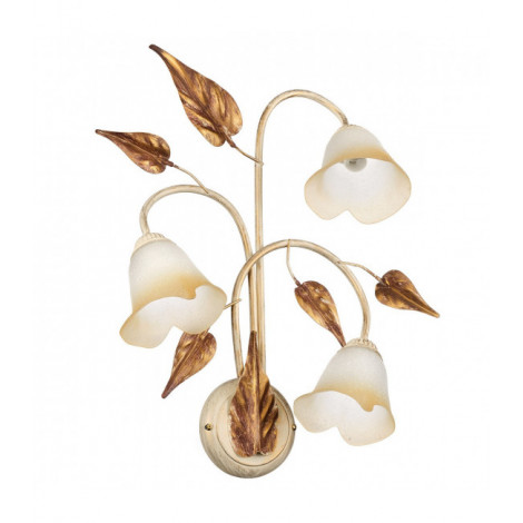 Applique murale VANDA 3 Light Verre,Métal Ivoire|Appliques murales|Luminaire Center