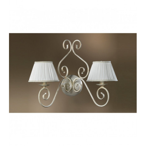Applique murale VIVIENNE 2 Light Métal,Tissu Blanc|Appliques murales|Luminaire Center