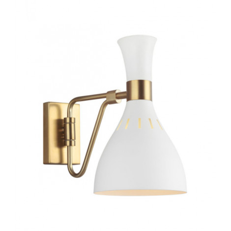 Applique murale Joan Acier Blanc mat / Laiton bruni|Appliques murales|Luminaire Center