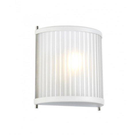 Applique murale Corona Verre dépoli,acier Peint en blanc satiné / Nickel poli|Appliques murales|Luminaire Center