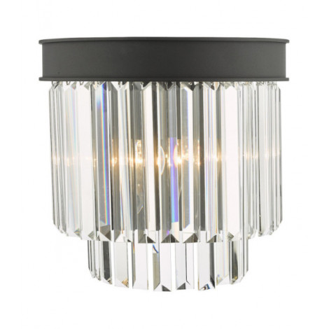 Applique murale Celeus Noir mat, Cristal|Appliques murales|Luminaire Center