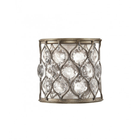 Applique murale Lucia Acier,cristal de Bauhinia Argent bruni|Appliques murales|Luminaire Center