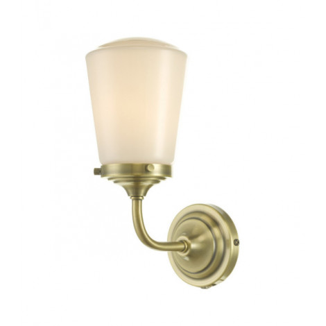 Applique murale Caden Laiton antique, verre opale|Appliques murales|Luminaire Center