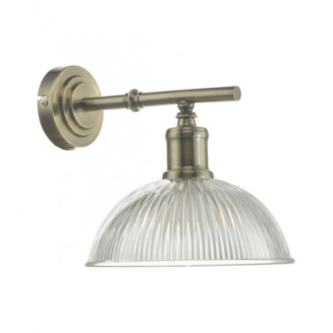 Applique murale Dara Laiton antique, verre nervuré|Appliques murales|Luminaire Center