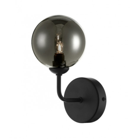 Applique murale Feya Noir mat, verre fumé|Appliques murales|Luminaire Center