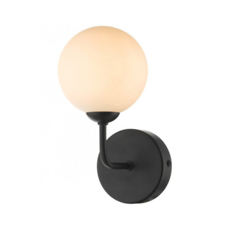 Applique murale Feya Noir mat, verre opale|Appliques murales|Luminaire Center