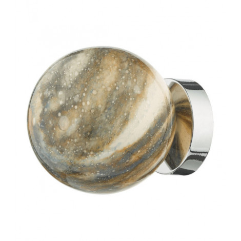 Applique murale Mikara Chrome poli, verre effet marbre|Appliques murales|Luminaire Center