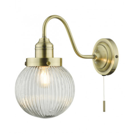 Applique murale Tamara Laiton antique, verre nervuré|Appliques murales|Luminaire Center