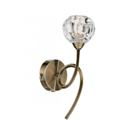 Applique murale Babylon Laiton antique, verre moulé|Appliques murales|Luminaire Center