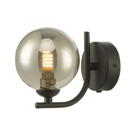 Applique murale Cradle Noir satiné,Verre fumé|Appliques murales|Luminaire Center