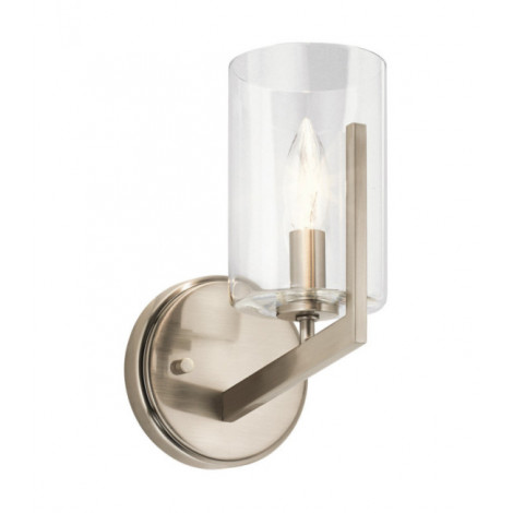 Applique murale Kichler Verre transparent,acier Étain classique|Appliques murales|Luminaire Center