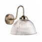 Applique murale Ashford Laiton antique avec verre nervuré transparent|Appliques murales|Luminaire Center