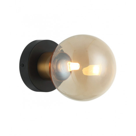 Applique murale Bletter Verre,Acier Noir, Ambre|Appliques murales|Luminaire Center