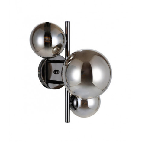 Applique murale Canello Verre,Acier Chromé noir|Appliques murales|Luminaire Center