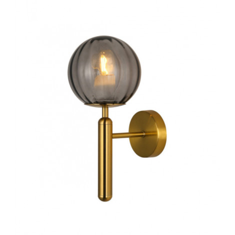 Applique murale Ravena Verre,Acier Laiton,Fumé|Appliques murales|Luminaire Center