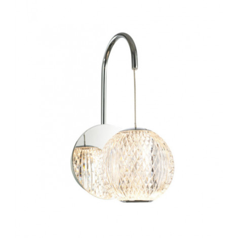 Applique murale Rosario Verre,acier,aluminium Chrome|Appliques murales|Luminaire Center