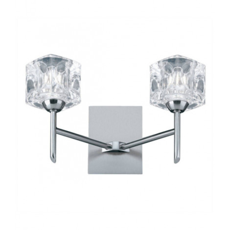 Applique murale Ice Verre Argent satiné|Appliques murales|Luminaire Center