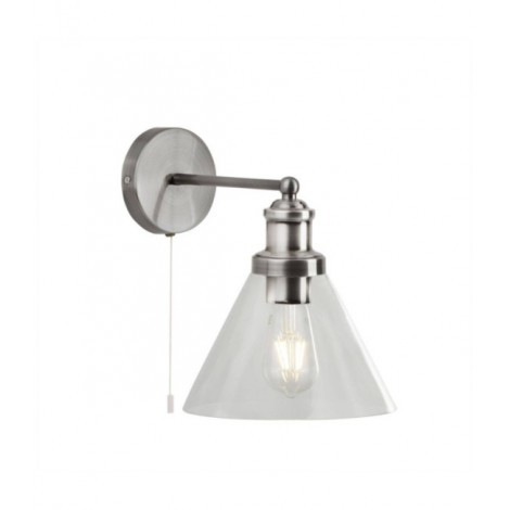 Applique murale Pyramid Acier Argent satiné|Appliques murales|Luminaire Center