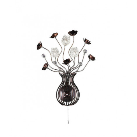 Applique murale Bonita Chrome poli, marron|Appliques murales|Luminaire Center