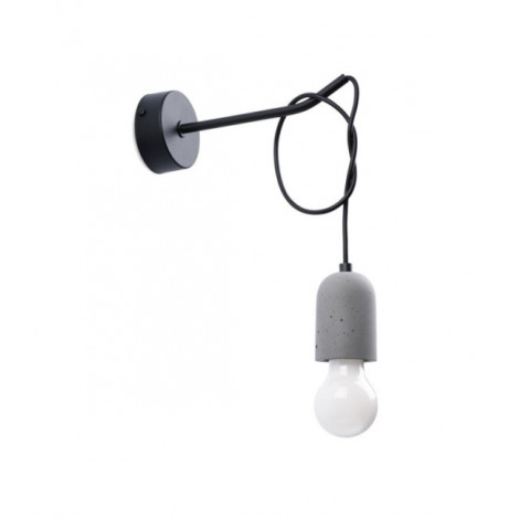 Applique murale Neso PVC,Béton Noir|Appliques murales|Luminaire Center