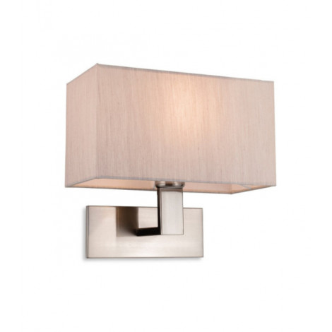 Applique murale Raffles Acier brossé avec abat-jour huître|Appliques murales|Luminaire Center