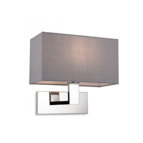 Applique murale Raffles Chrome avec nuance grise|Appliques murales|Luminaire Center