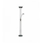 Lampadaire Rome avec liseuse, chrome noir|Lampadaire|Luminaire Center