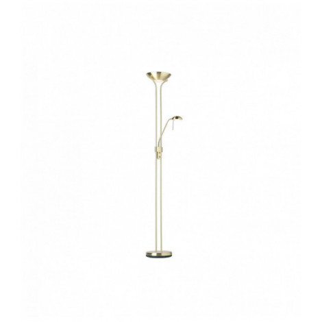 Lampadaire Rome avec liseuse, laiton satiné|Lampadaire|Luminaire Center