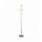 Lampadaire boule de neige 3 ampoules, chrome avec abat-jour en verre opale|Lampadaire|Luminaire Center