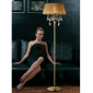 Lampadaire Olivia avec Abat jour bronze 3 Ampoules laiton antique/cristal|Lampadaire|Luminaire Center