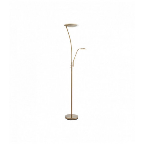 Lampadaire Alassio avec liseuse, laiton antique et plastique|Lampadaire|Luminaire Center