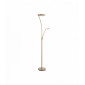 Lampadaire Alassio avec liseuse, laiton antique et plastique|Lampadaire|Luminaire Center