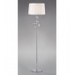Lampadaire Willow avec Abat jour blanc 1 Ampoule chrome poli/cristal|Lampadaire|Luminaire Center