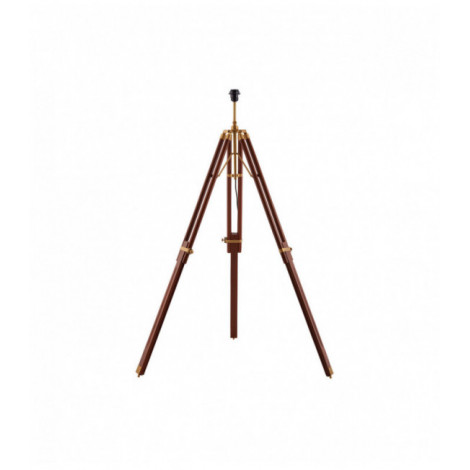 Lampadaire Tripod, manguier et laiton, sans abat-jour|Lampadaire|Luminaire Center