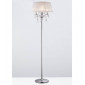 Lampadaire Olivia avec Abat jour blanc 3 Ampoules chrome poli/cristal|Lampadaire|Luminaire Center