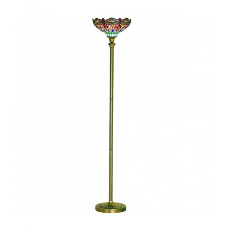 Lampadaire Dragon Fly, en laiton antique et verre tiffany|Lampadaire|Luminaire Center