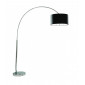 Lampadaire 1 ampoule Arcs, en chrome avec abat-jour noir|Lampadaire|Luminaire Center