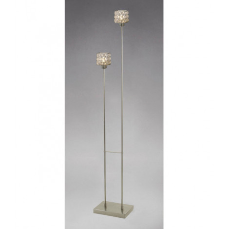 Lampadaire Elsa 2 Ampoules nickel satiné/cristal|Lampadaire|Luminaire Center