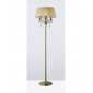 Lampadaire Olivia avec Abat jour crème 3 Ampoules laiton antique/cristal|Lampadaire|Luminaire Center