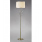Lampadaire Willow avec Abat jour crème 1 Ampoule laiton antique/cristal|Lampadaire|Luminaire Center