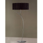 Lampadaire Eve 2 Ampoules E27, chrome poli avec Abat jour noir ovale|Lampadaire|Luminaire Center
