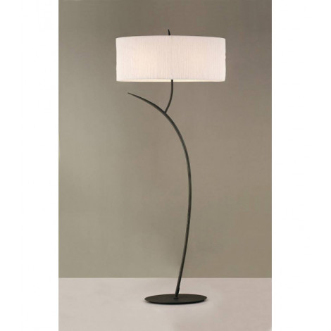 Lampadaire Eve 2 Ampoules E27, anthracite avec Abat jour blanc ovale|Lampadaire|Luminaire Center