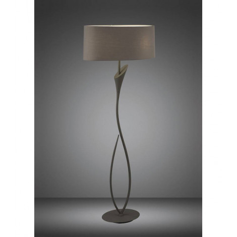 Lampadaire Lua 2 Ampoules E27, gris cendré avec Abat jour gris cendré|Lampadaire|Luminaire Center