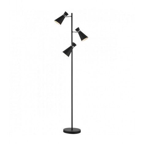 Lampadaire Ashworth noir et chrome poli 3 ampoules|Lampadaire|Luminaire Center