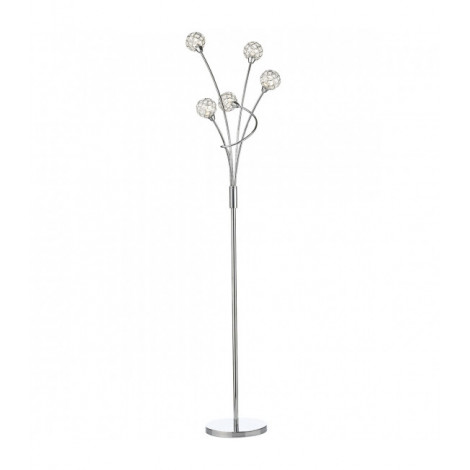 Lampadaire Circa chrome poli et verre 5 ampoules|Lampadaire|Luminaire Center