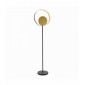 Lampadaire Cal en Acier, Plaque en laiton satiné et noir mat|Lampadaire|Luminaire Center