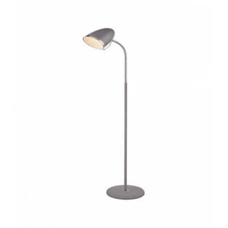 Lampadaire boston gris brillant et chrome|Lampadaire|Luminaire Center